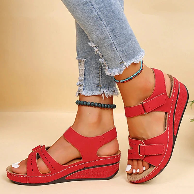 Davy | Women's Orthopedic Wedge Sandals with Adjustable Straps