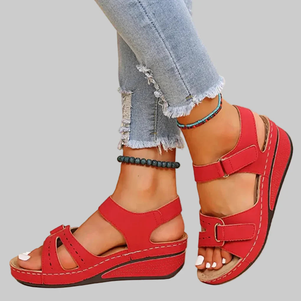 Davy | Women's Orthopedic Wedge Sandals with Adjustable Straps