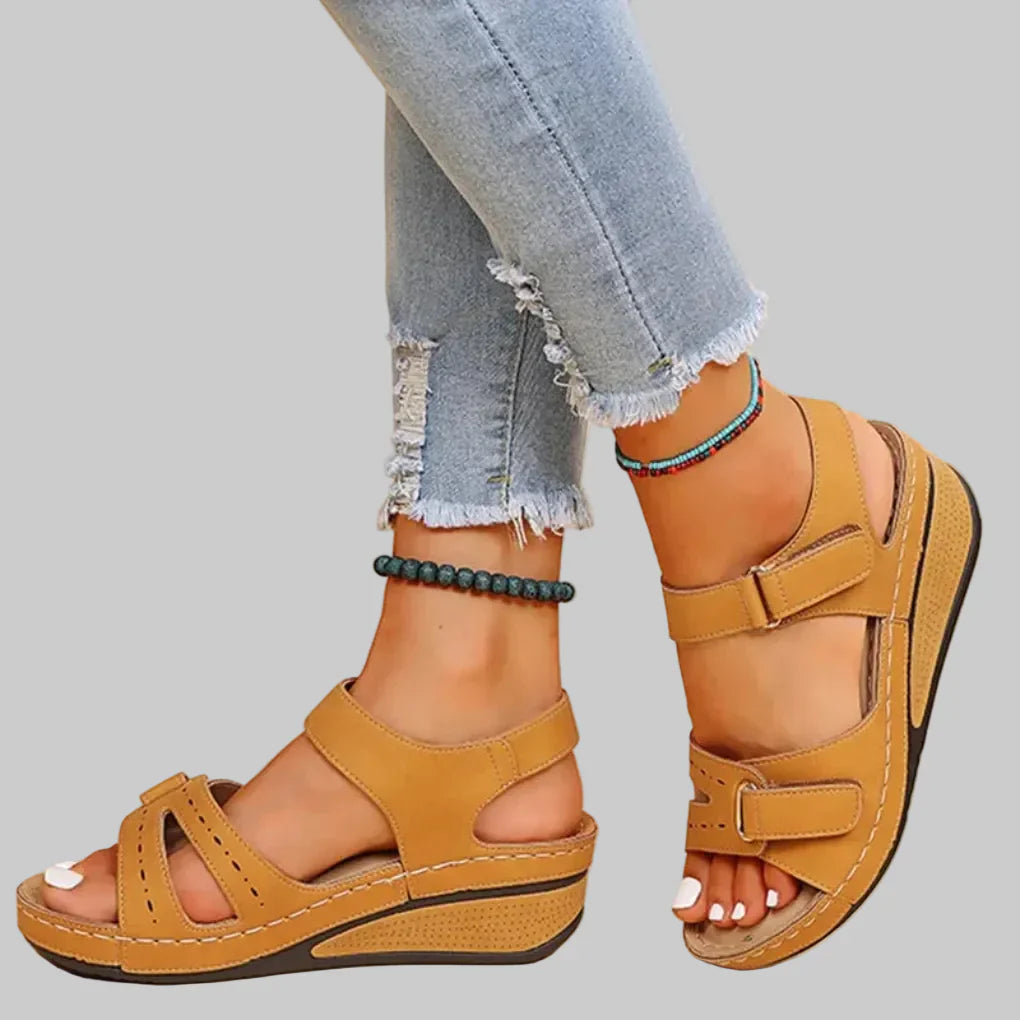 Davy | Women's Orthopedic Wedge Sandals with Adjustable Straps