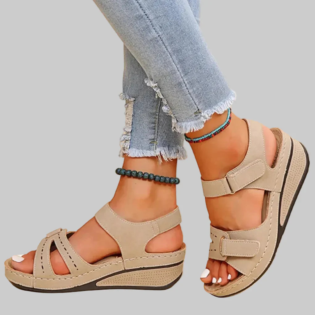 Davy | Women's Orthopedic Wedge Sandals with Adjustable Straps