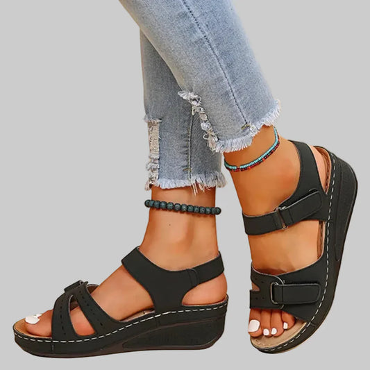 Davy | Women's Orthopedic Wedge Sandals with Adjustable Straps