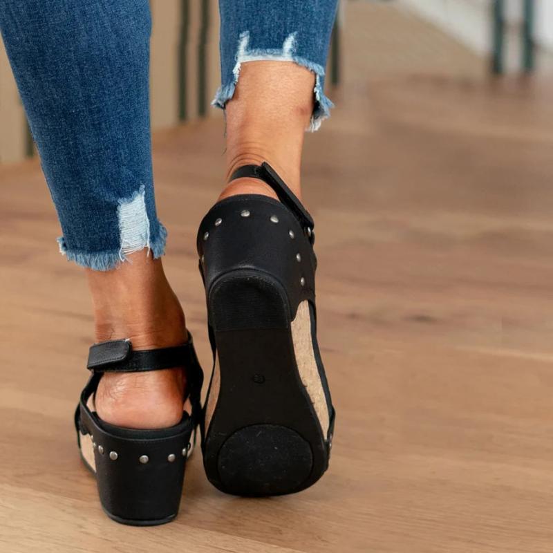 Davy | Women's Orthopedic Wedge Sandals with Cork Sole