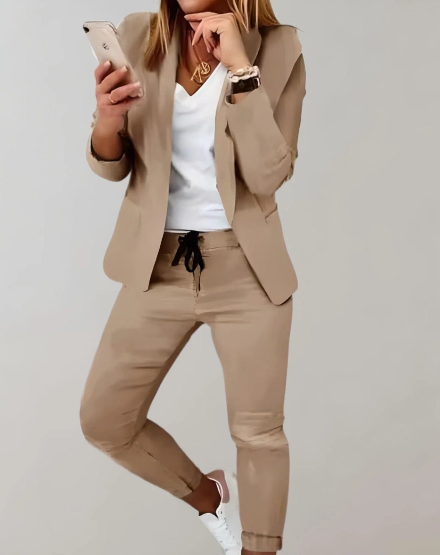 Davy | Women's Plaid Blazer & Trouser Set