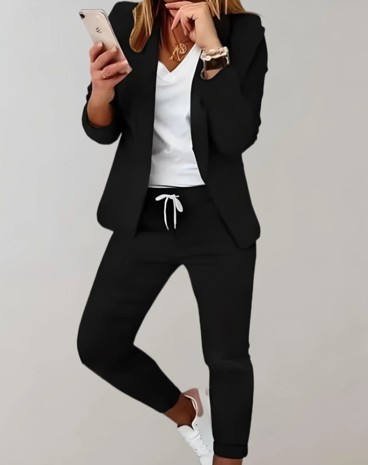 Davy | Women's Plaid Blazer & Trouser Set