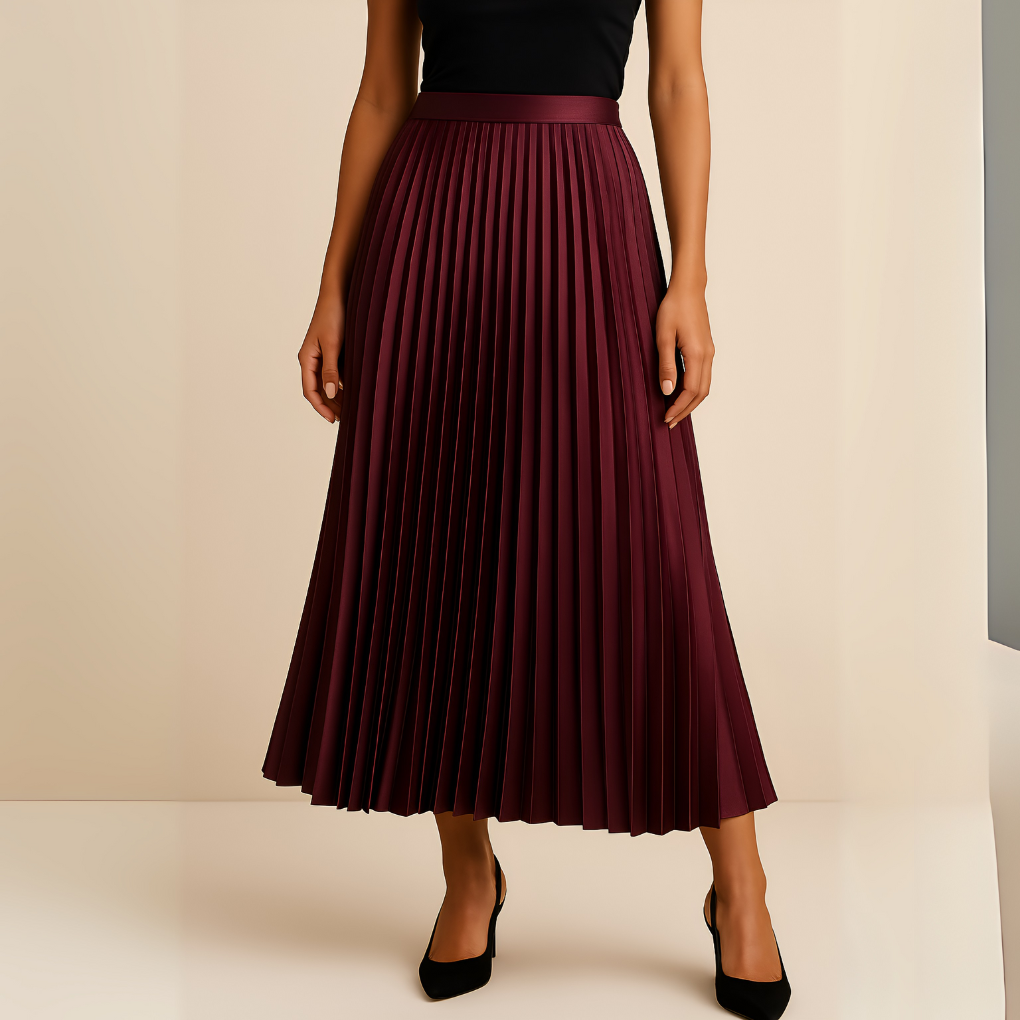 Davy | Women's Pleated Midi Skirt