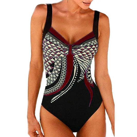 Davy | Women's Printed One-Piece Swimsuit with Geometric Design