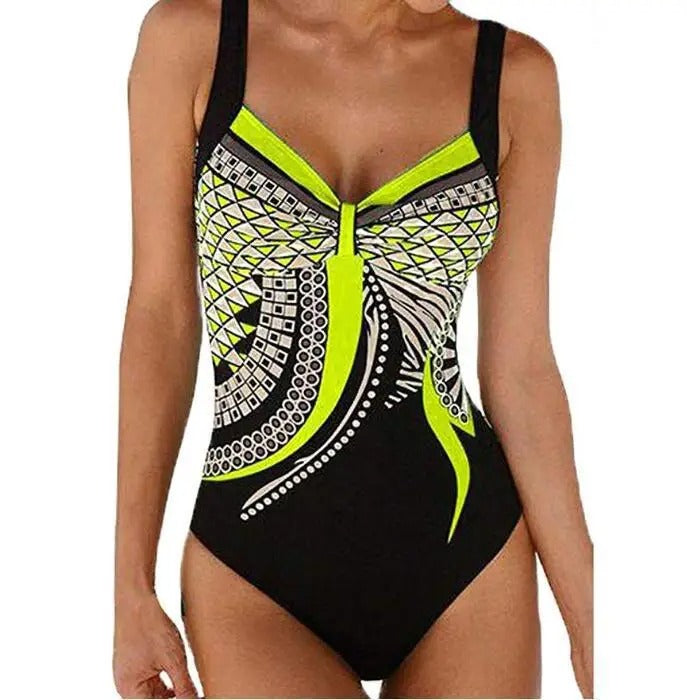 Davy | Women's Printed One-Piece Swimsuit with Geometric Design
