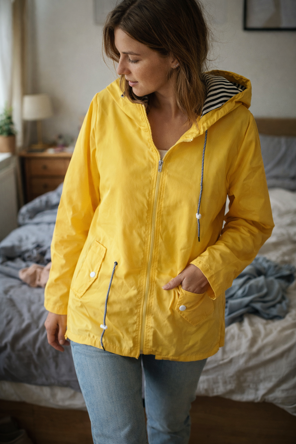 Davy Women's Rain Jacket Lightweight with Hood