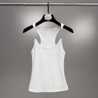 Camiseta sin mangas para mujer con espalda racer y textura acanalada