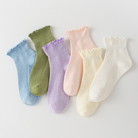 Davy | Chaussettes chevilles à volants pour femme