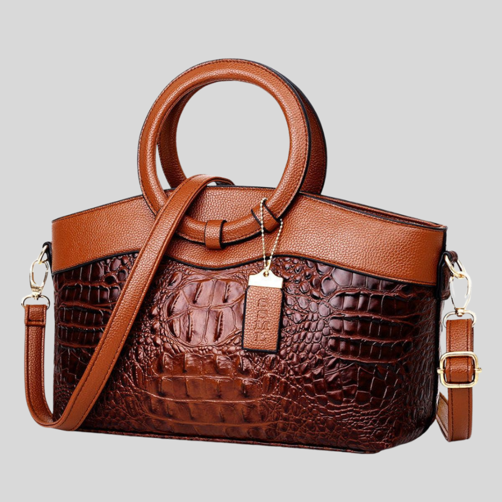 Davy | Women's Satchel Croc-Embossed Handbag