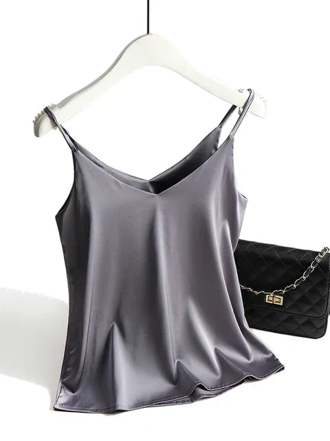 Davy | Women's Satin Camisole Top with Spaghetti Straps
