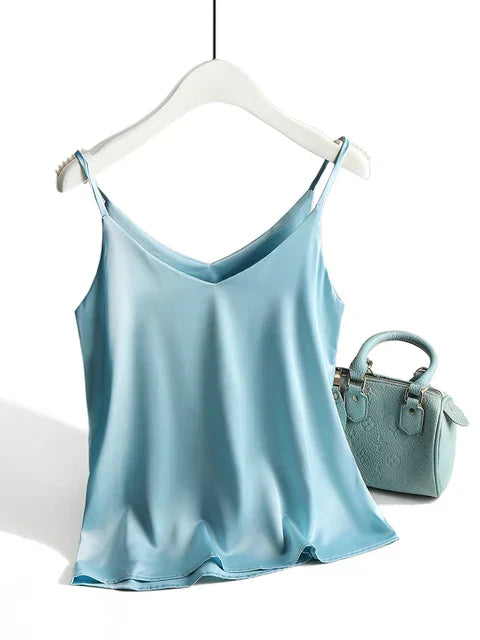 Davy | Women's Satin Camisole Top with Spaghetti Straps
