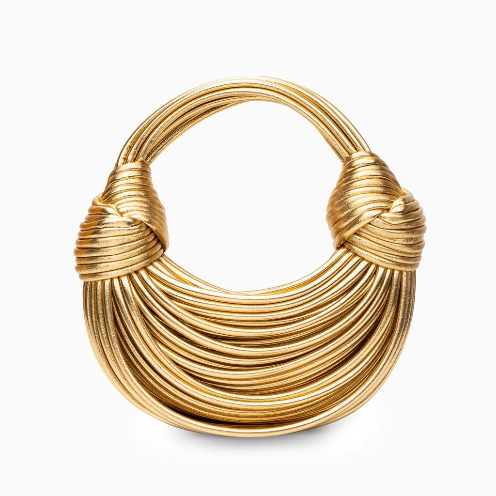 Davy | Women's Sculptural Woven Handbag with Twisted Detail