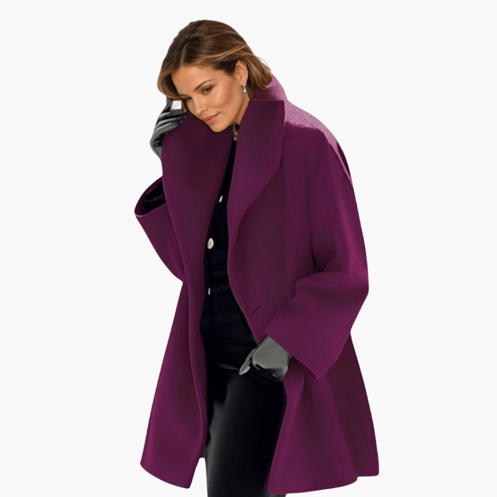 Davy | Women's Shawl Collar Coat with Long Sleeves