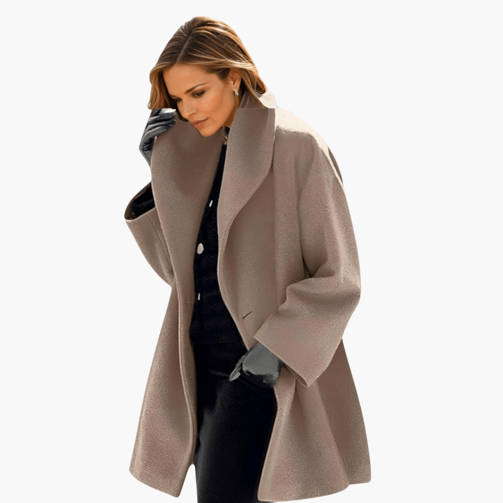 Davy | Women's Shawl Collar Coat with Long Sleeves