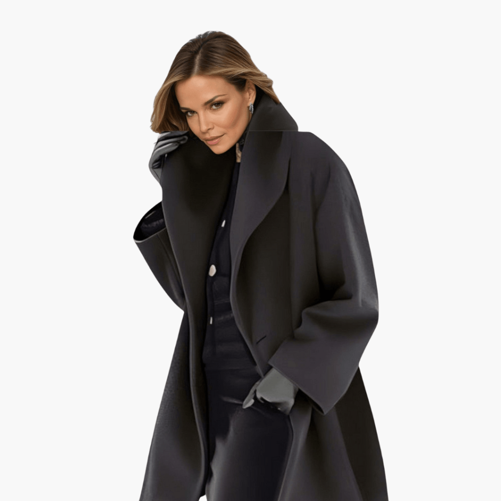 Davy | Women's Shawl Collar Coat with Long Sleeves