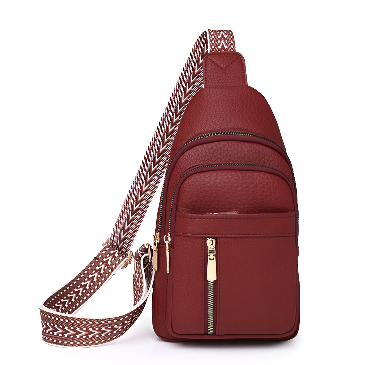 Davy | Women's Sling Backpack with Patterned Strap