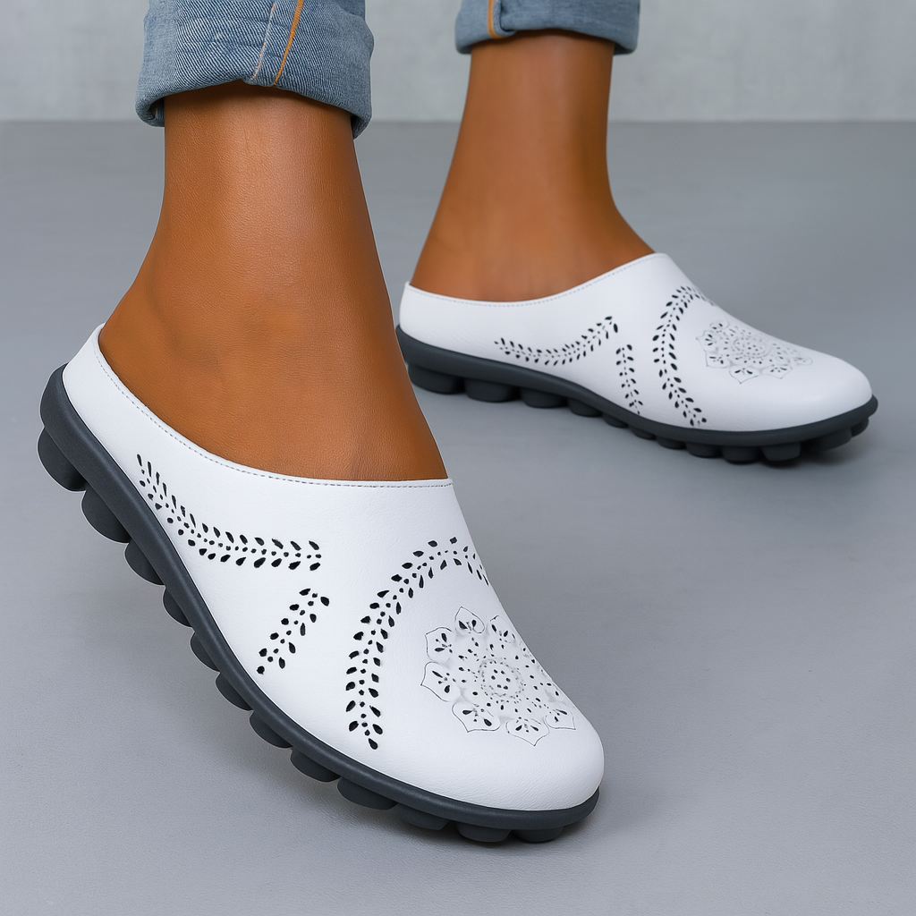 Davy | Women's Slip-On Mules Perforated Design