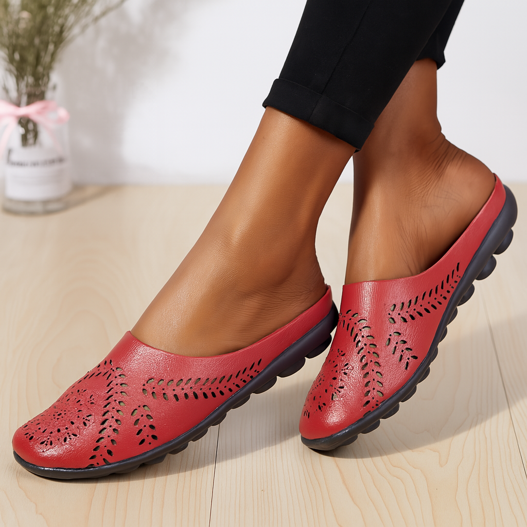 Davy | Women's Slip-On Mules Perforated Design
