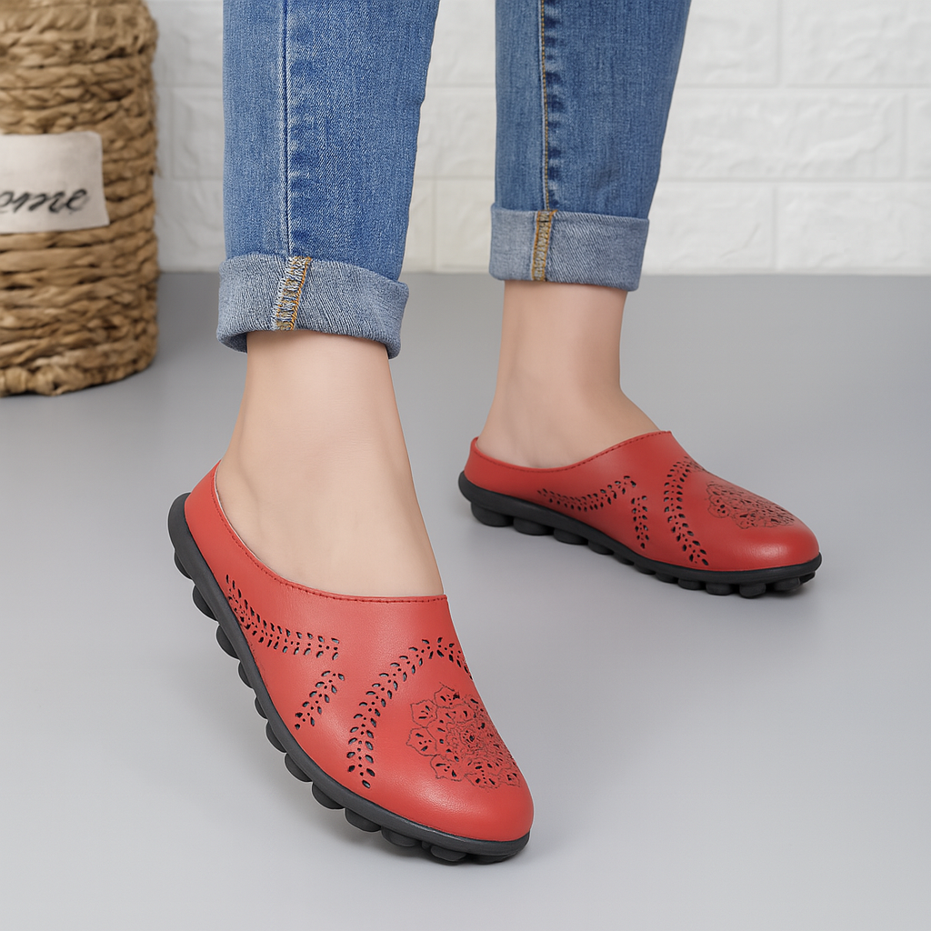 Davy | Women's Slip-On Mules Perforated Design