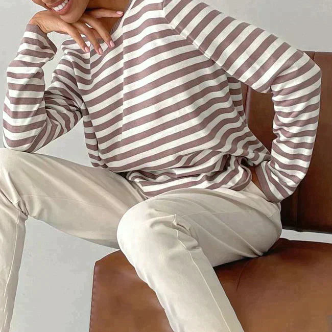 Davy | Women's Striped Long Sleeve Sweater