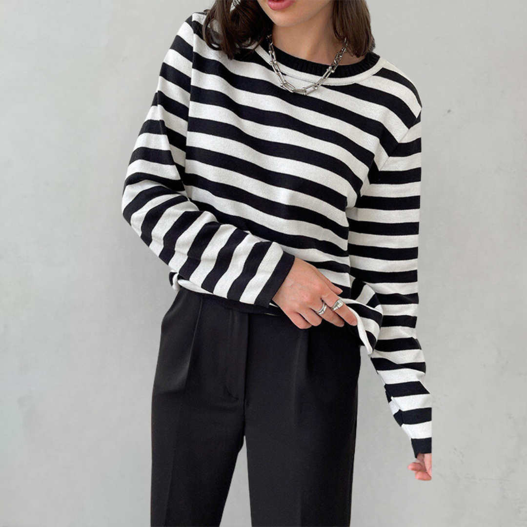 Davy | Women's Striped Long Sleeve Sweater