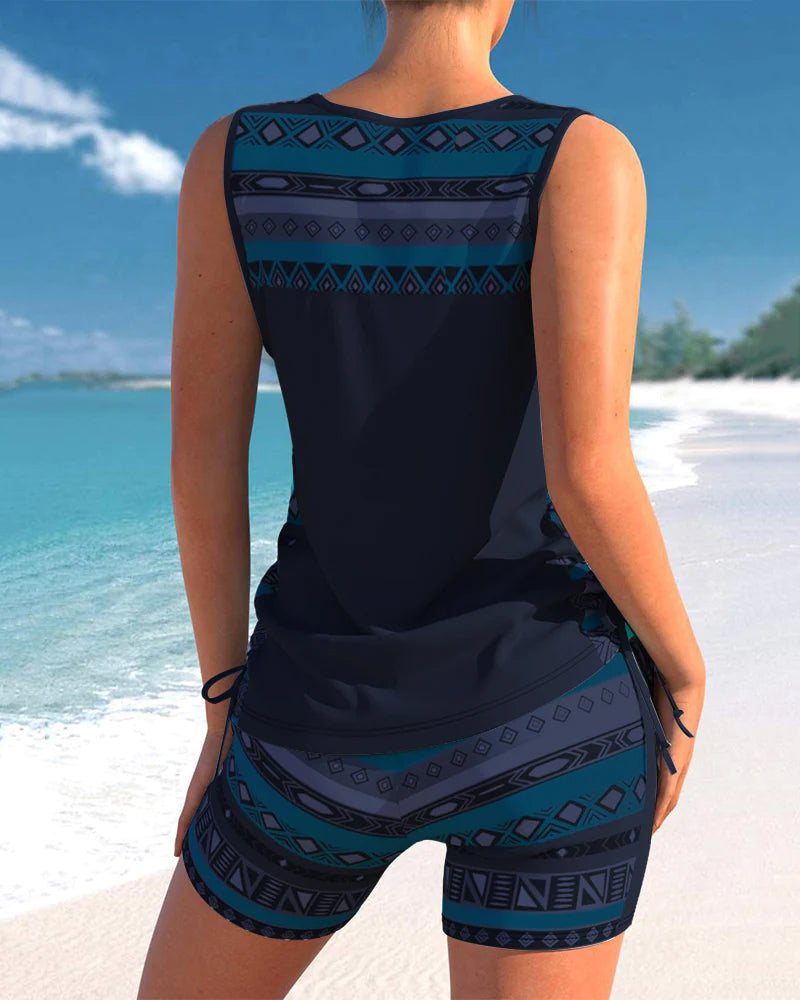 Davy | Women's Tankini Swimsuit with Cross Neck