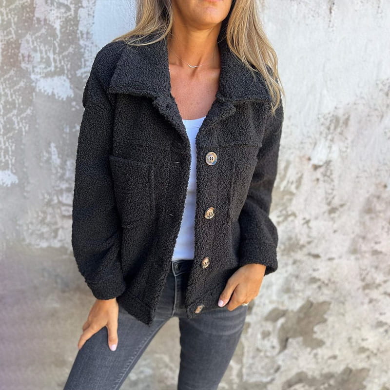 Davy | Women's Teddy Jacket with Button Closure