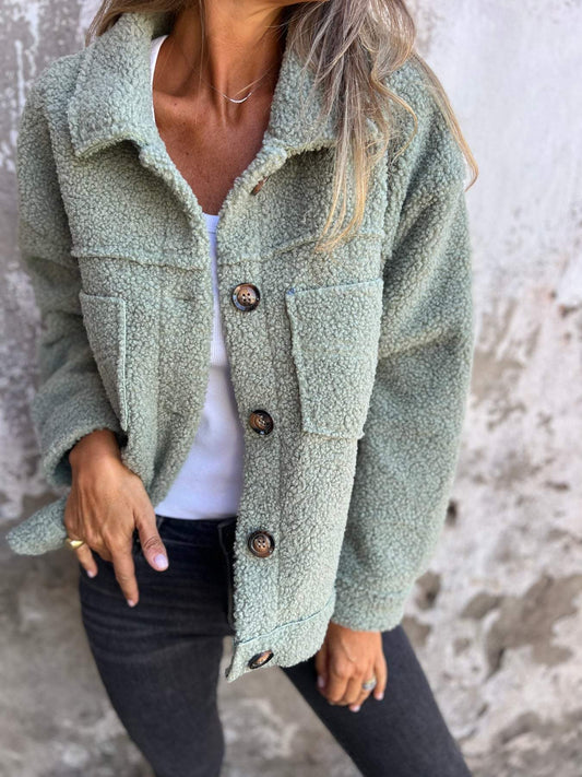 Davy | Women's Teddy Jacket with Button Closure