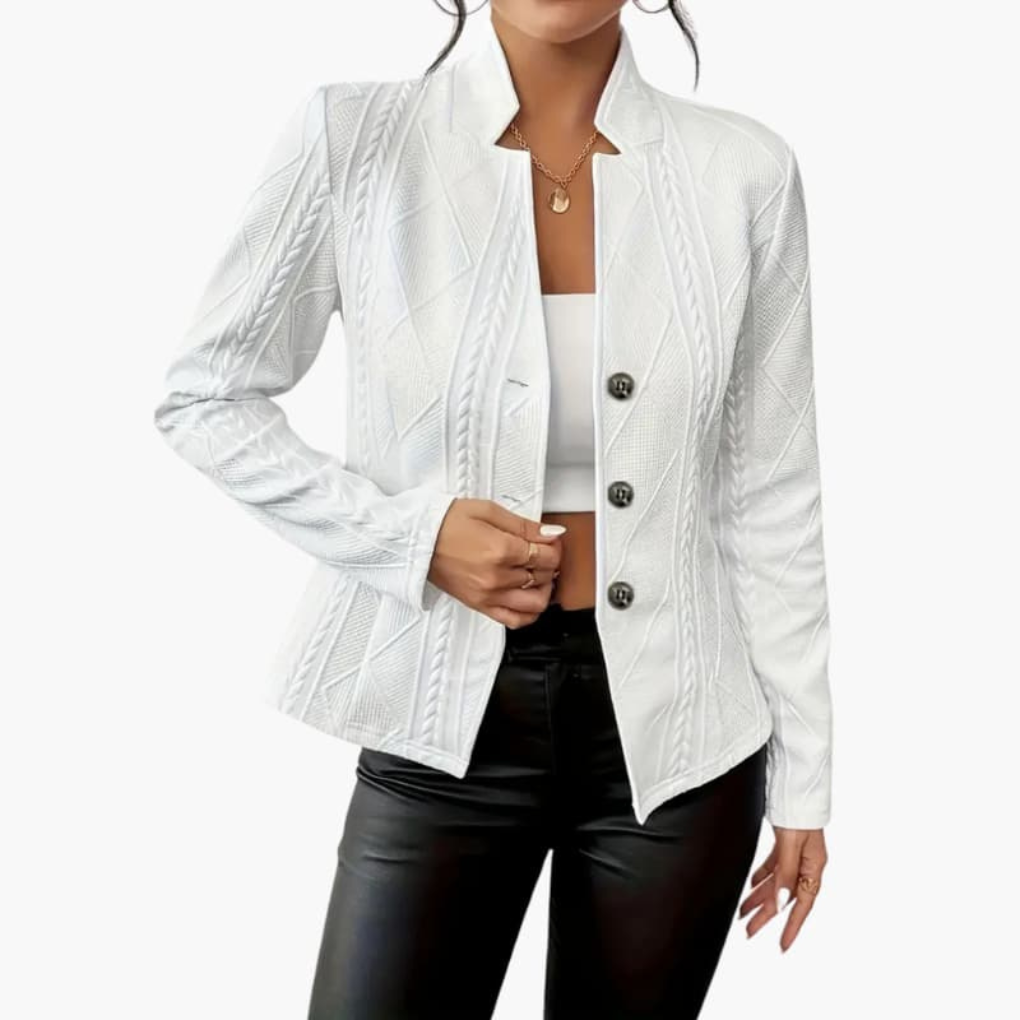 Davy | Women's Textured Blazer with Button Closure