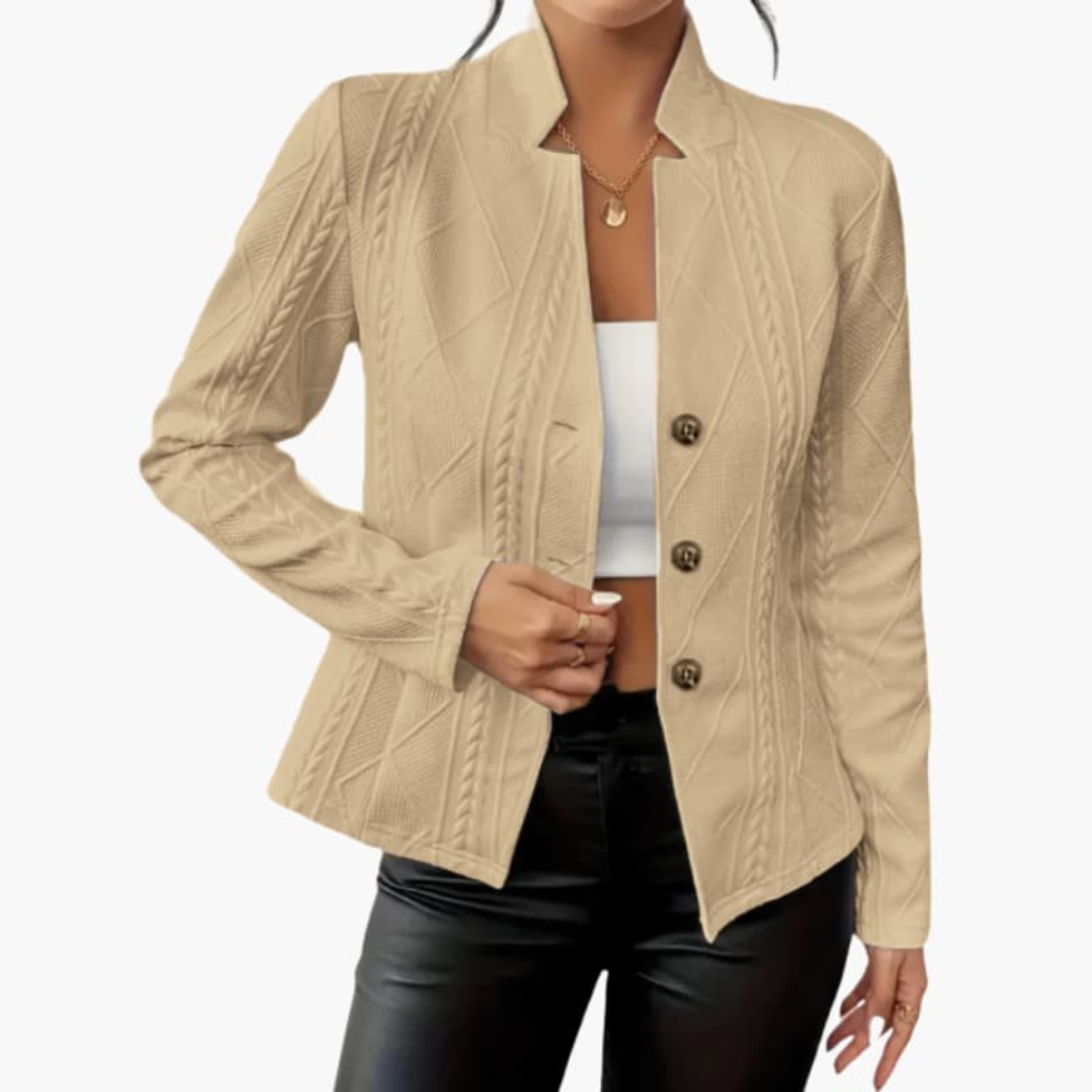 Davy | Women's Textured Blazer with Button Closure
