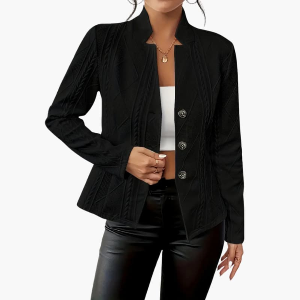 Davy | Women's Textured Blazer with Button Closure