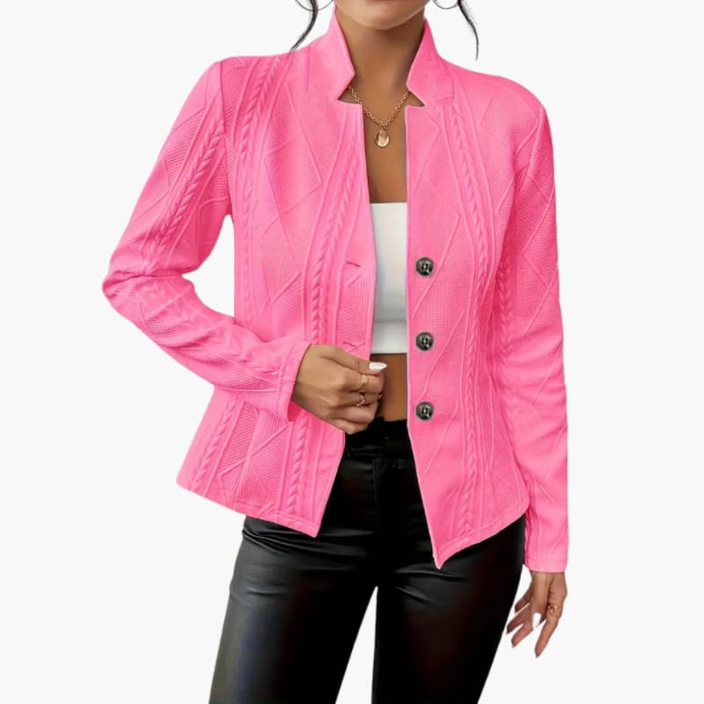 Davy | Women's Textured Blazer with Button Closure
