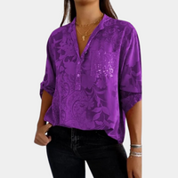 Blouse boutonnée texturée pour femme