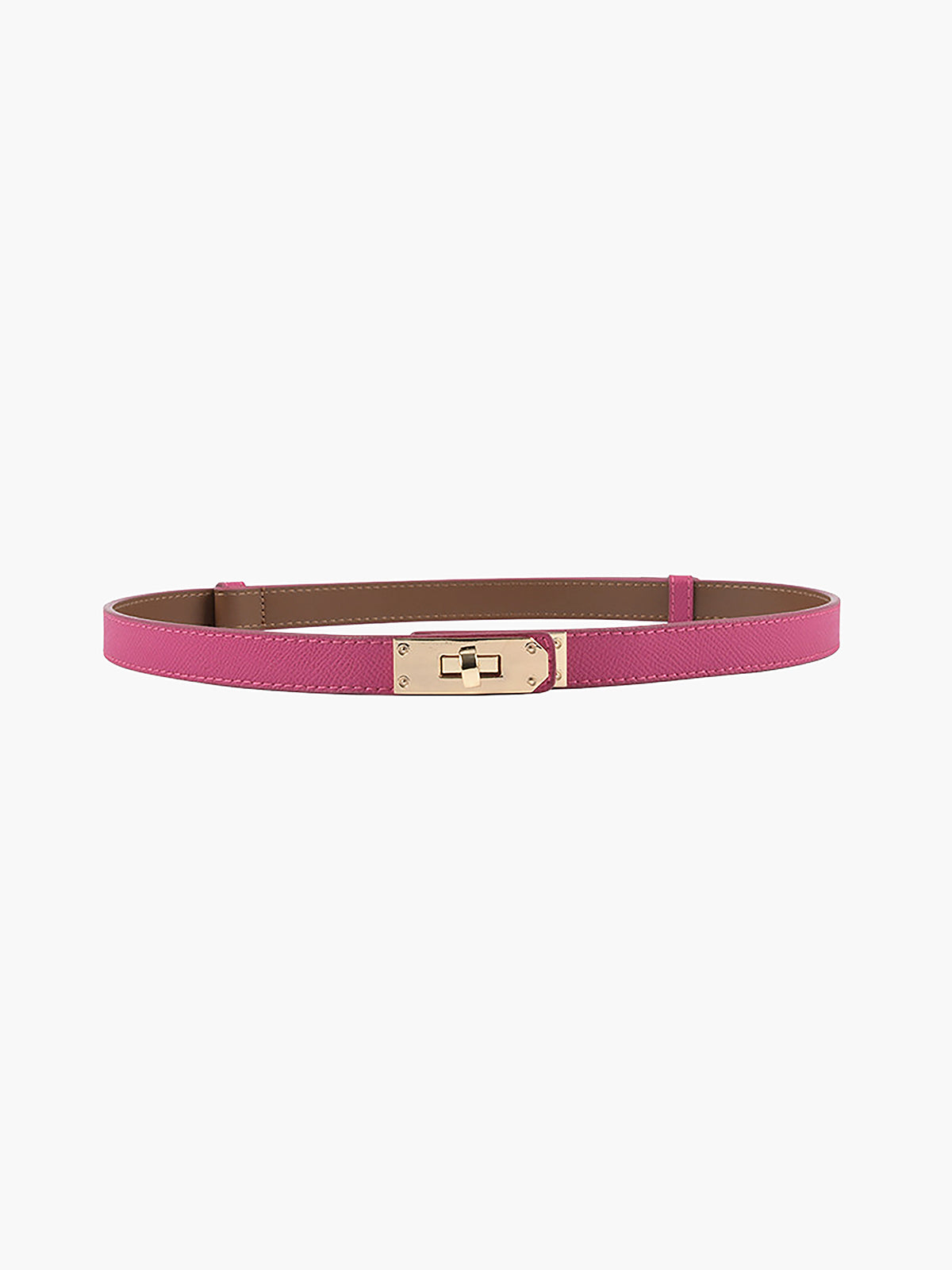 Davy | Women's Thin Belt with Gold Buckle Accent