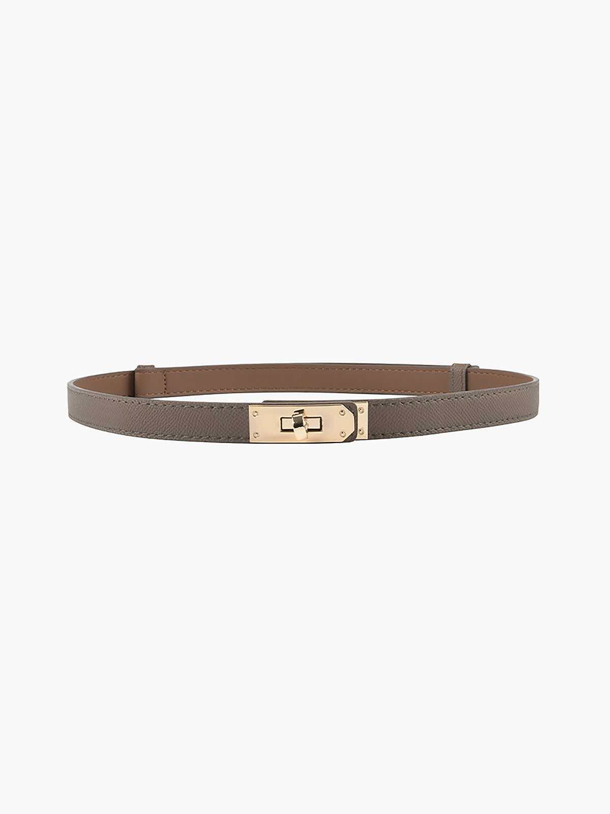 Davy | Women's Thin Belt with Gold Buckle Accent
