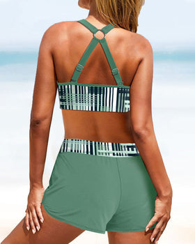 Davy | Women's Two-Piece Bikini Shorts Set with Strappy Detail