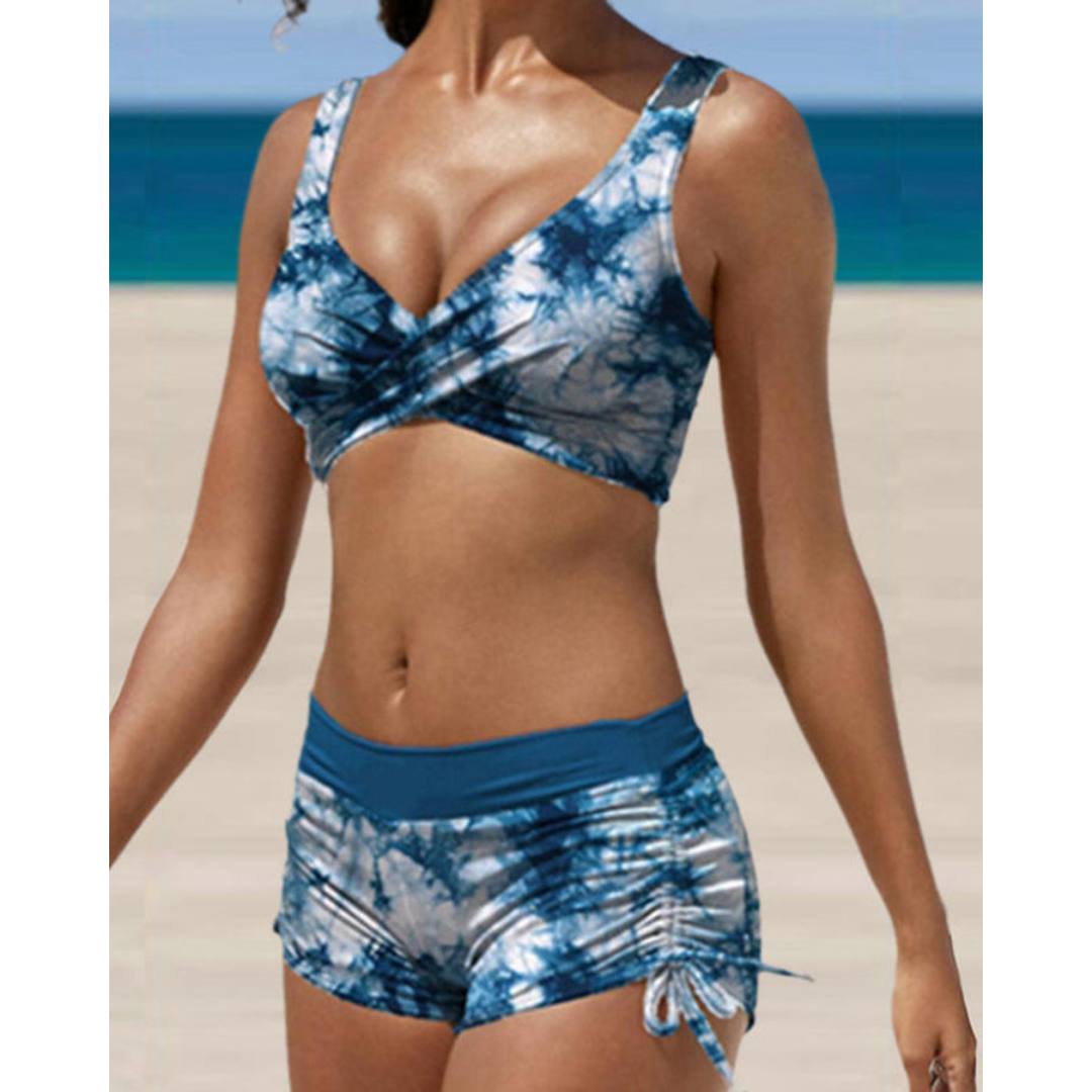 Davy | Women's Two-Piece Ruched Swimsuit