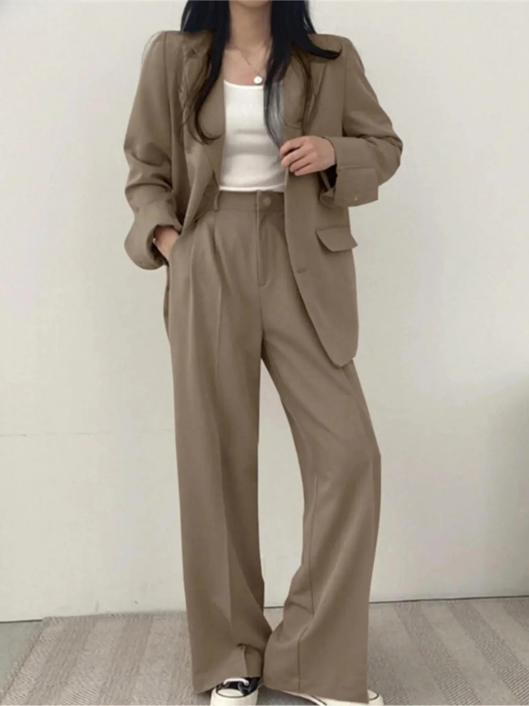 Davy | Women's Two-Piece Suit with Wide-Leg Trousers