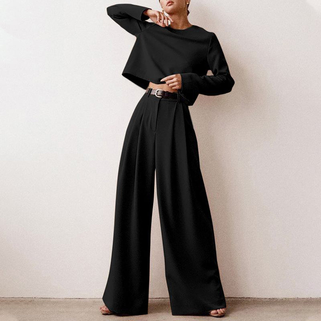 Davy | Women's Two-Piece Wide Leg Pants Set