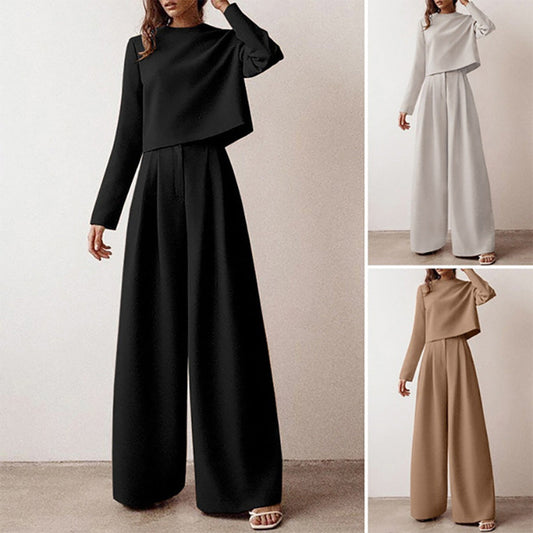 Davy | Women's Two-Piece Wide Leg Pants Set