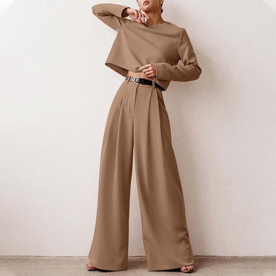 Davy | Women's Two-Piece Wide Leg Pants Set
