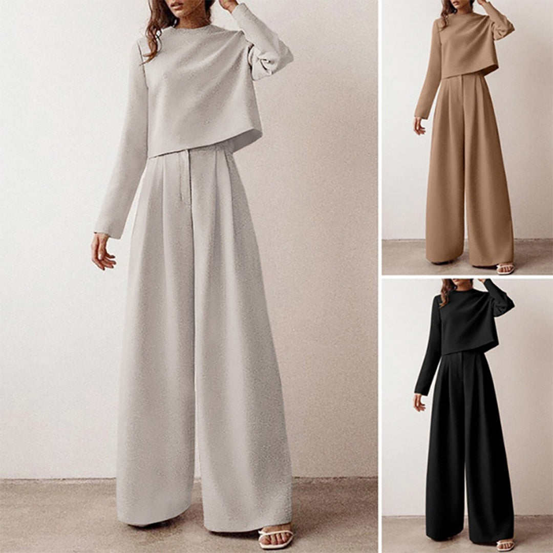 Davy | Women's Two-Piece Wide Leg Pants Set