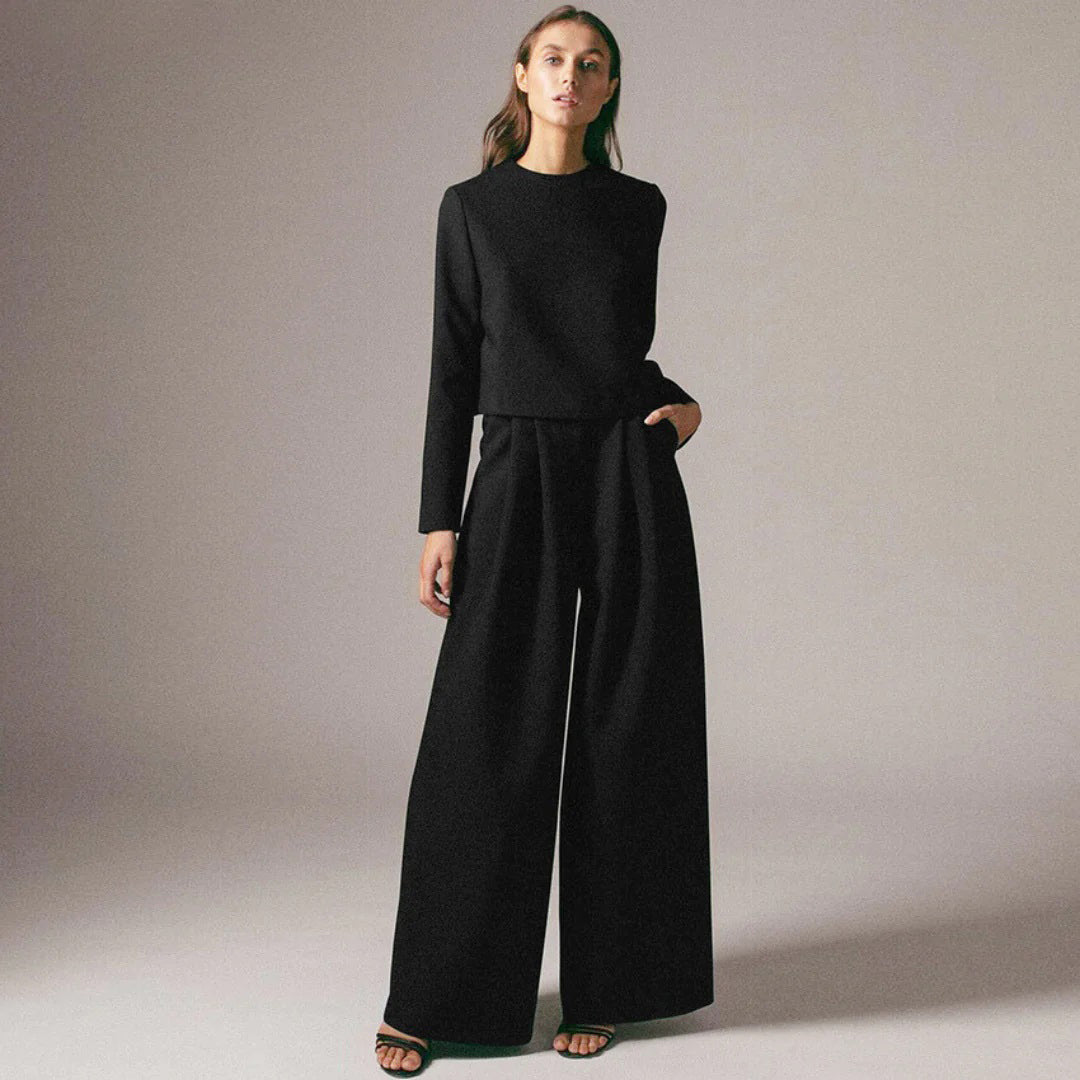 Davy | Women's Two-Piece Wide Leg Pants Set