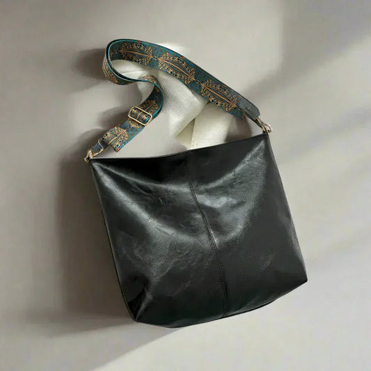 Davy | Women's Vintage Leather Shoulder Bag with Boho Strap