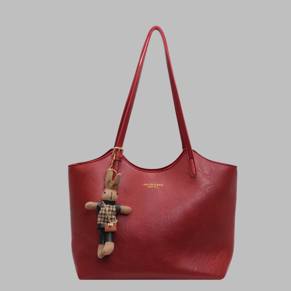 Davy | Women's Vintage Tote Bag with Charm