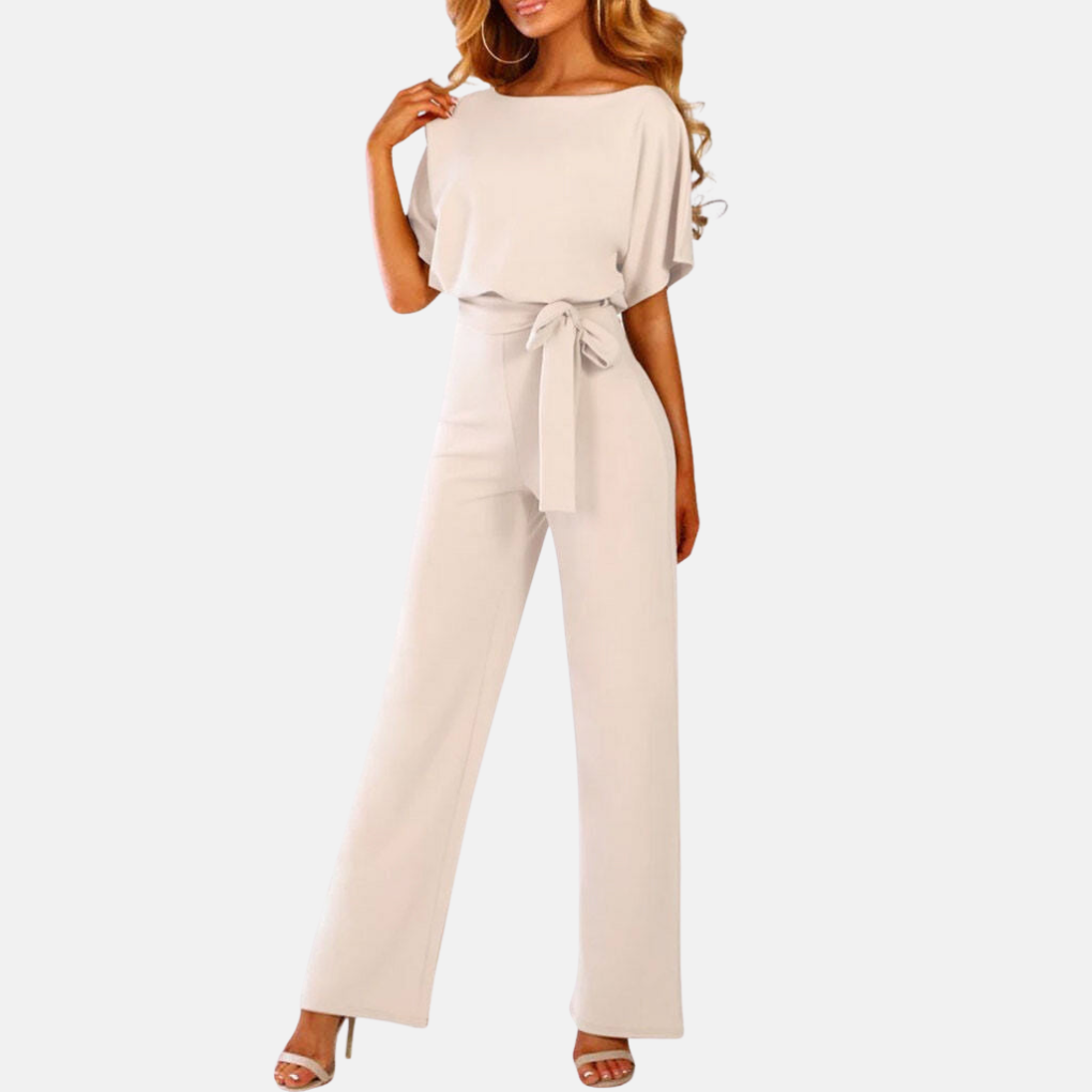 Davy | Women's Wide-Leg Jumpsuit with Sash Belt
