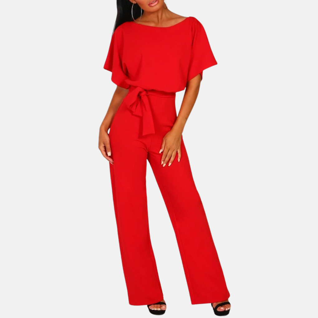 Davy | Women's Wide-Leg Jumpsuit with Sash Belt