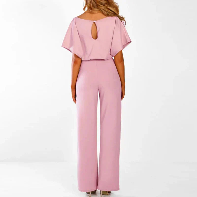 Davy | Women's Wide Leg Jumpsuit with Tie Waist